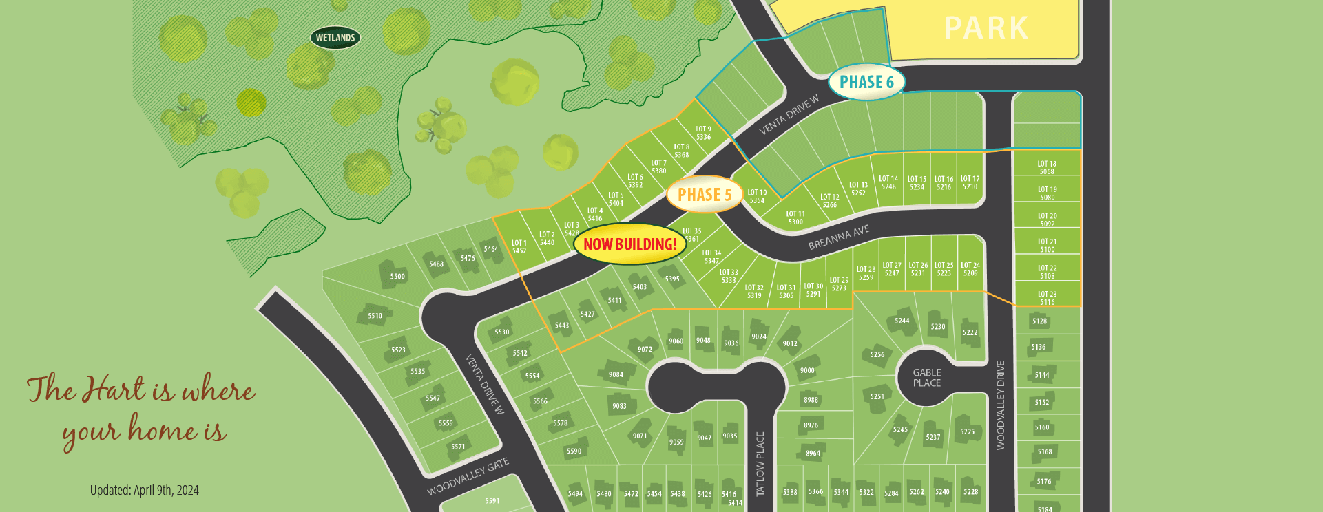 Woodlands Homes neighbourhood map April 2024
